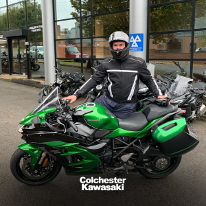Peter collecting his H2 SX SE Performance Tourer